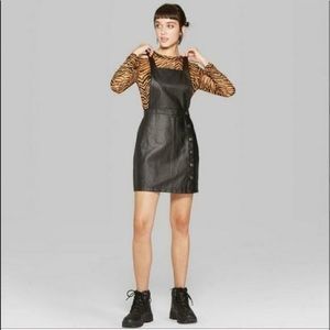 Wild Fable faux leather button down mini dress